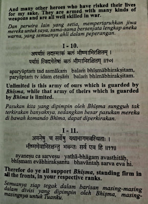 Sloka arjuna Wisada yoga dalam Bhagavad gita - Hiburan dan Tradisi