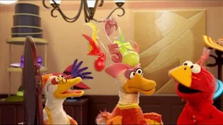 Elmo imagines he's a bird, Elmo the Musical Bird the Musical, The Most Unusual Watermelon, Play Ball, Sesame Street Episode 4401 Telly gets Jealous season 44