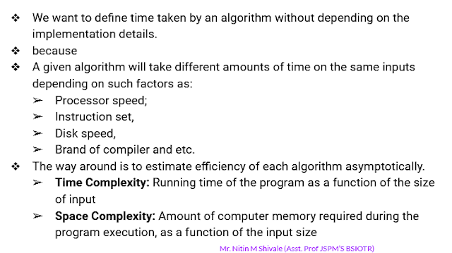 DATA STRUCTURES AND ALGORITHMS: Complexity of algorithm: Space ...