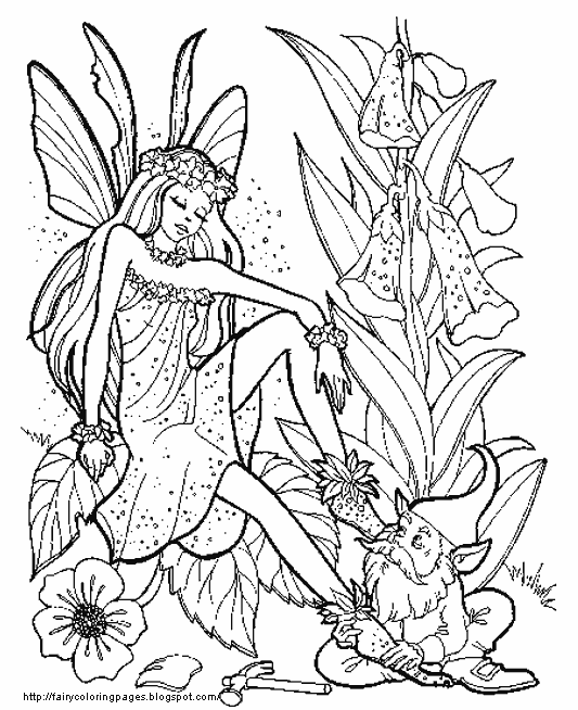 fairy coloring book pages - photo #28