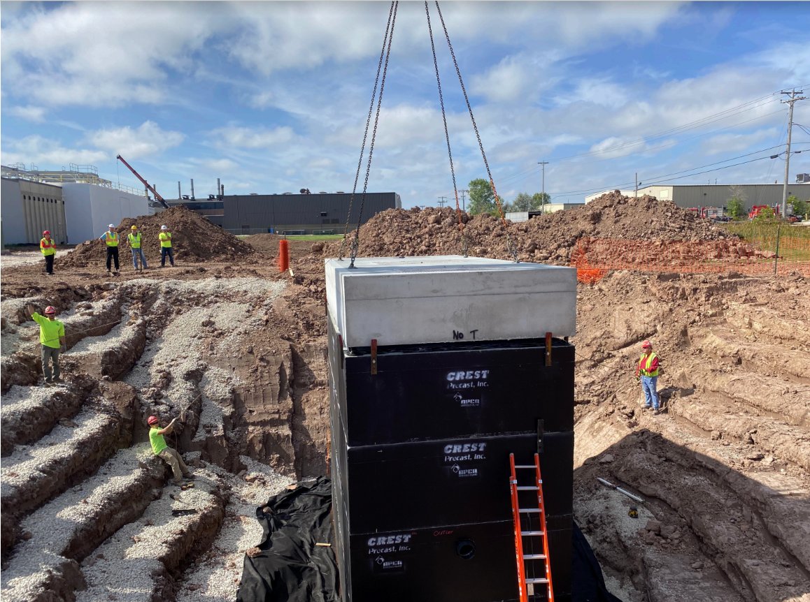 Crest Precast Concrete Grease Interceptor Set Deep