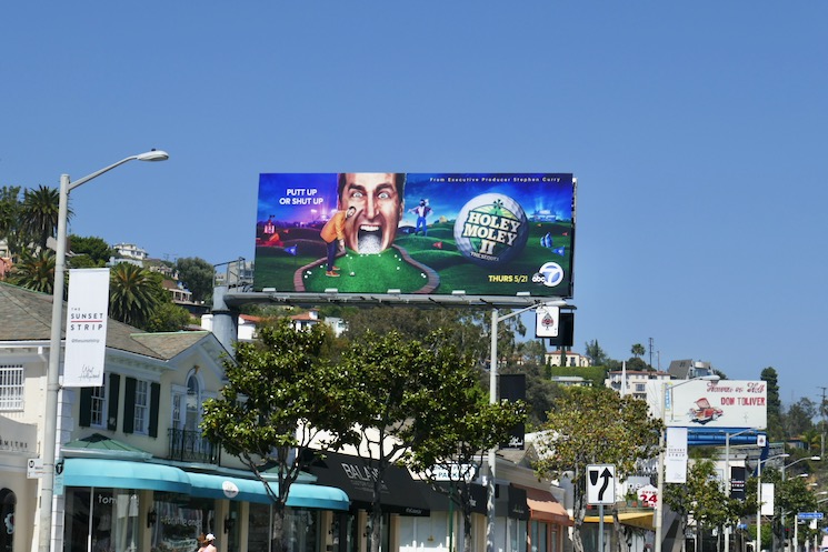 Holey Moley season 2 billboard Sunset Strip Holey Moley season 2 billboard