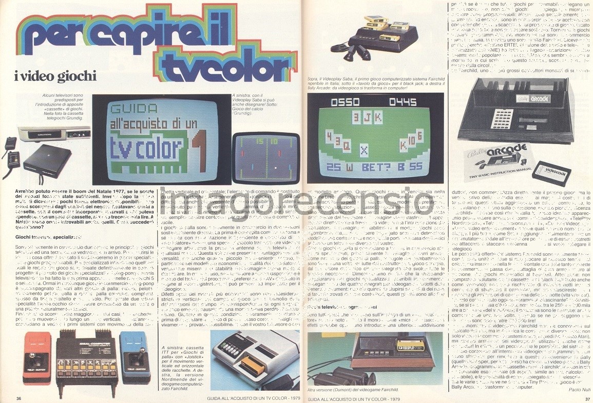 Imago Recensio: &quot;Per capire il tv color: i video giochi&quot;, di Paolo Nuti - &quot;Guida all'acquisto di