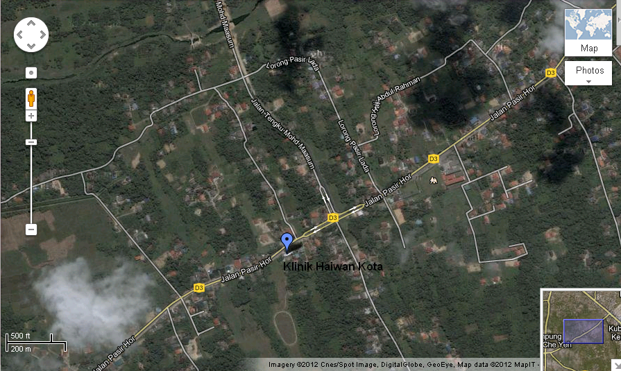 KLINIK HAIWAN KOTA: Lokasi Klinik Haiwan Kota (Google Maps)