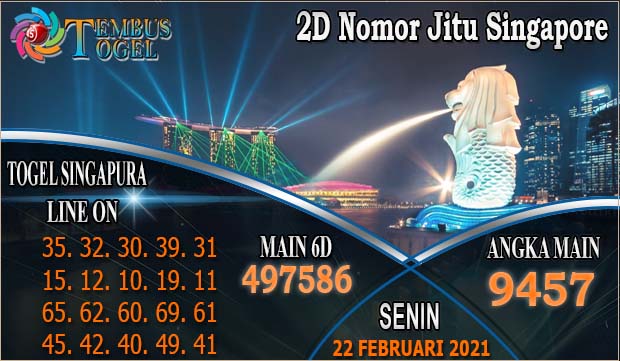 2D Nomor Jitu Singapore pools Hari Senin 22 Februari 2021