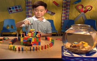 A boy make a castle with dominoes. Sesame Street Elmo's World Building Things Kids And Baby