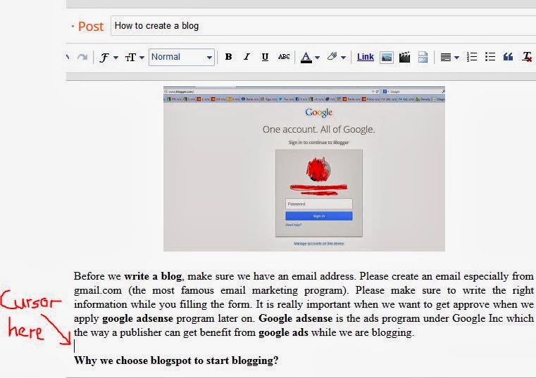 Tutorial and sharing blogspot tips