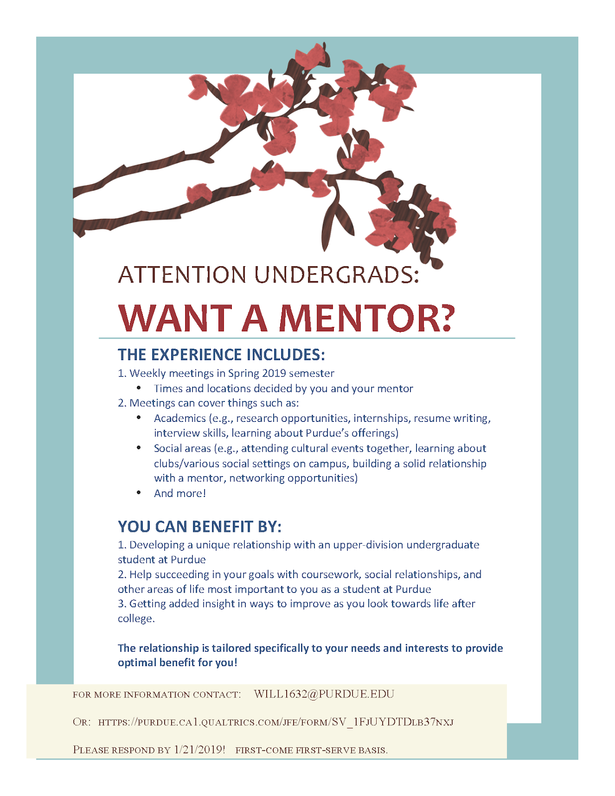 IE Undergrad News Notes: Mentorship Opportunity
