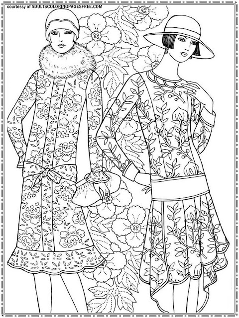 new fashion model adults coloring pages free