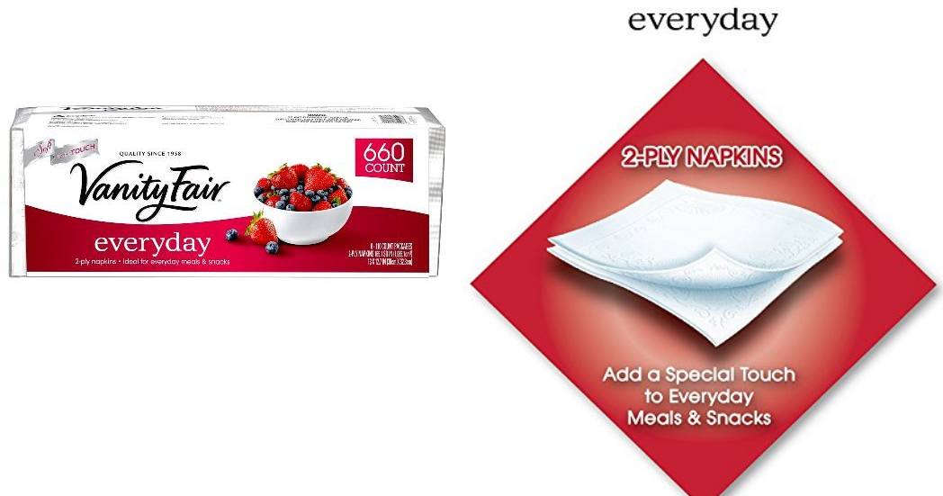 660ct of Vanity Fair Everyday Napkins 5.83 (Reg 10.99 InStores, 9.