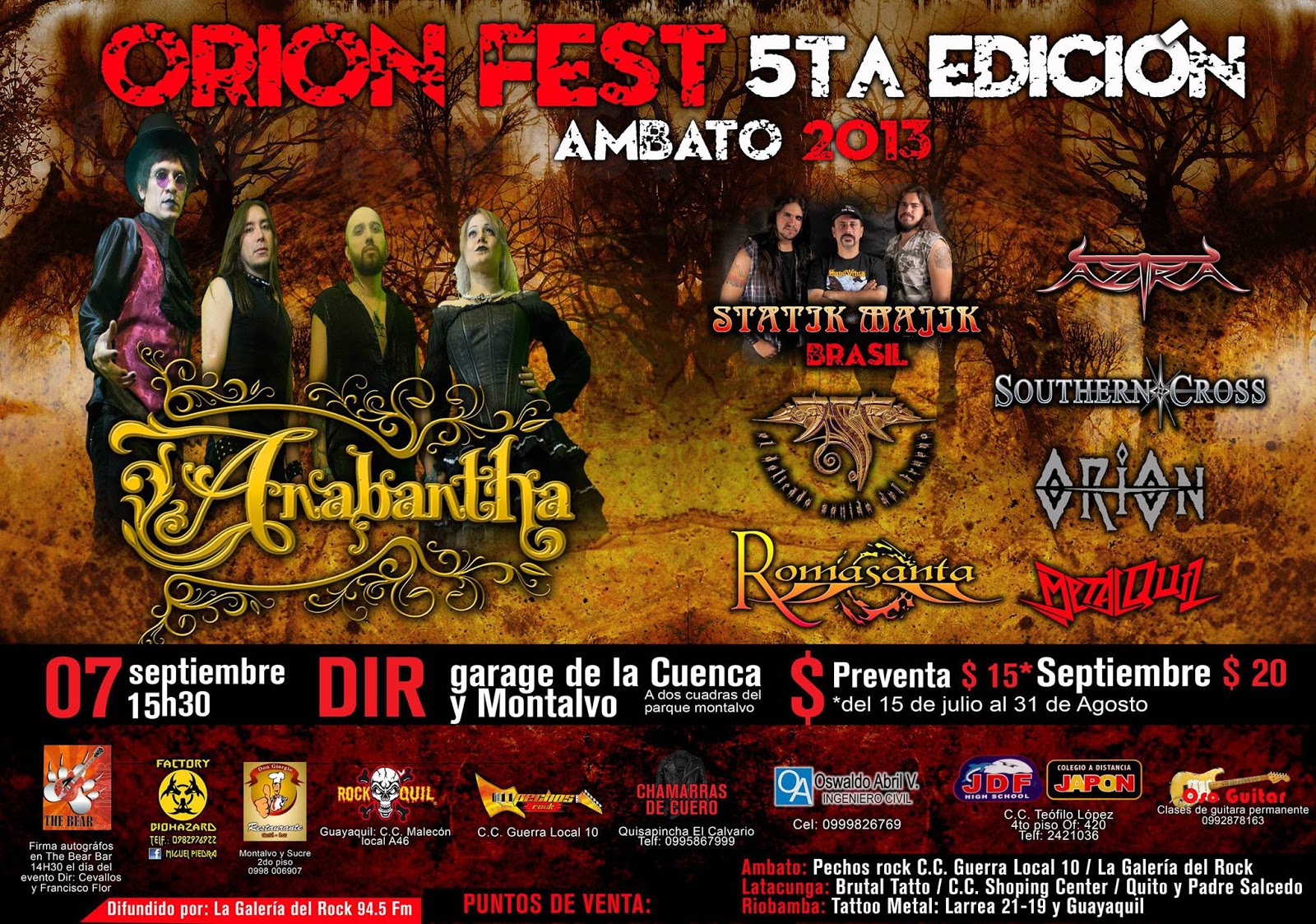 CONCIERTOS ORION FEST V
