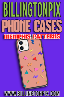 80s Memphis style pink patterned phone case