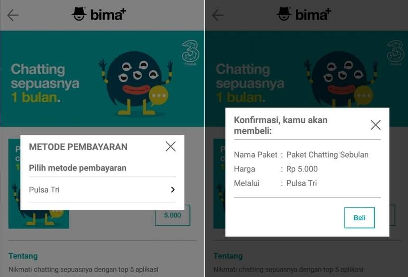 Paket Chatting Tri Murah 5 Ribu Sebulan Full 2018 Update Operator Layanan 2019