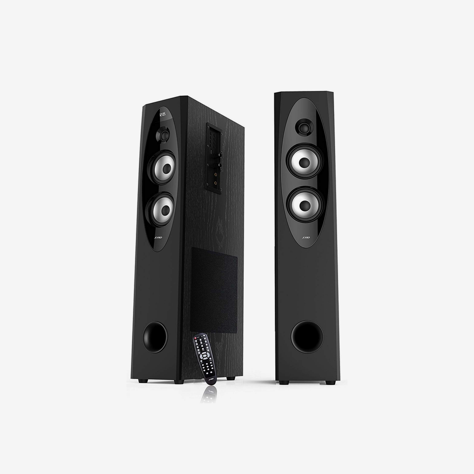 f&d tower speakers with mic