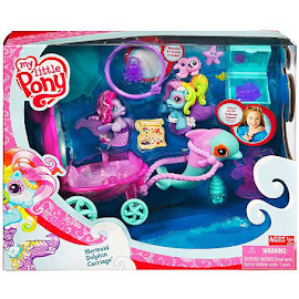 My Little Pony Rainbow Dash Mermaid Dolphin Carriage Building Playsets Ponyville Figure