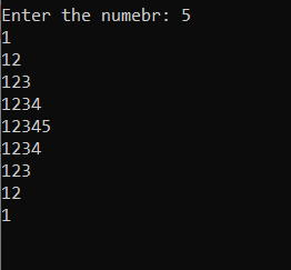 C Program to Print Pattern ~ Pyapiras