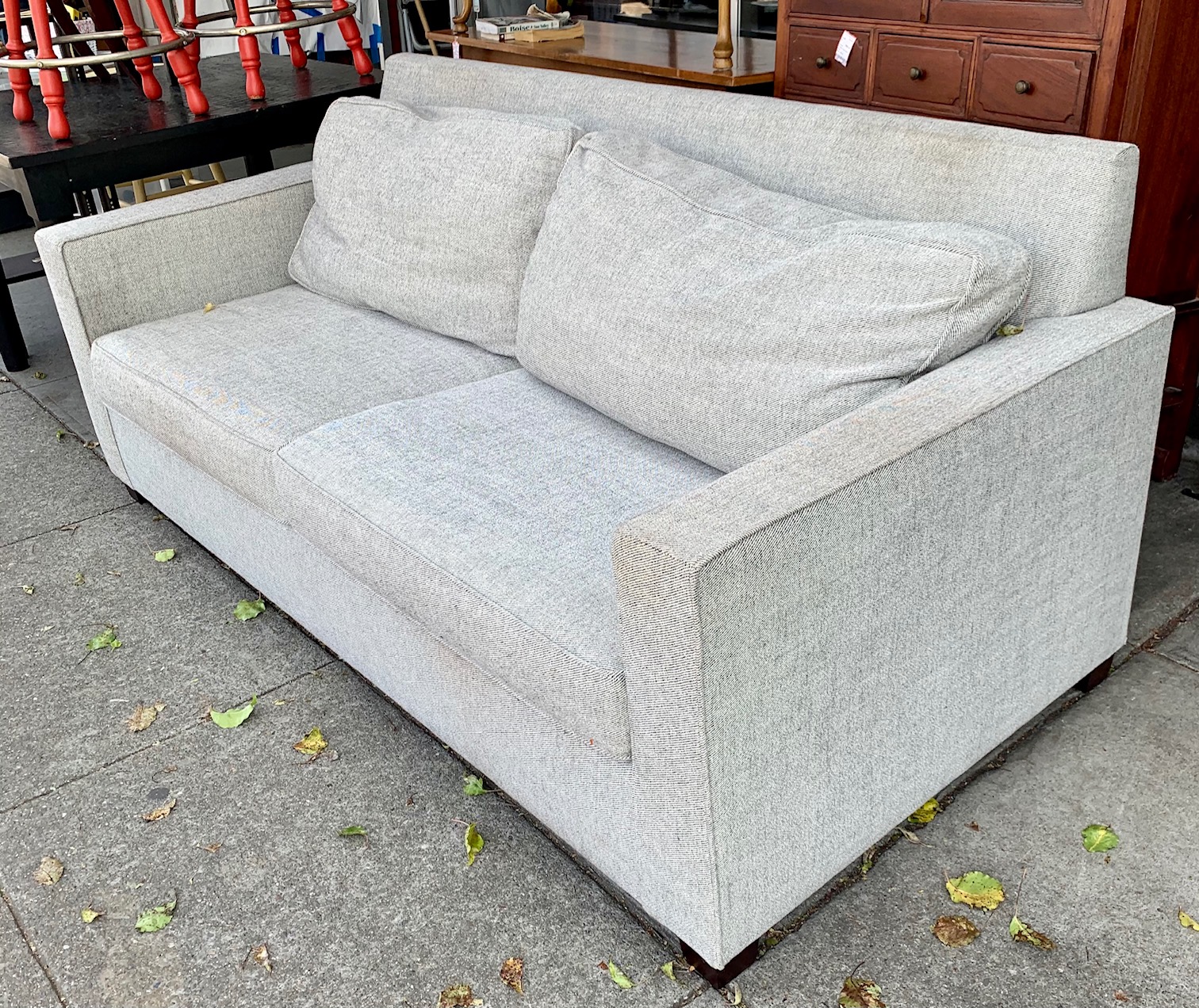 UHURU FURNITURE & COLLECTIBLES SOLD 104886 Light Grey Tweed Modern