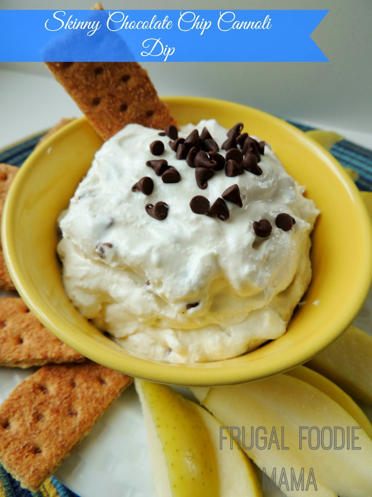 This creamy Skinny Chocolate Chip Cannoli Dip is sure to satisfy your sweet tooth minus the guilt