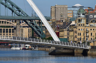 Newcastle Quayside with 4 bridges in view