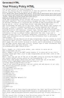 privacy-police-disclaimer Privacy policy generate HTML
