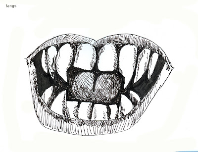Ana's Strictly Sketchbook: 642 Things to Draw # 19 - Fangs