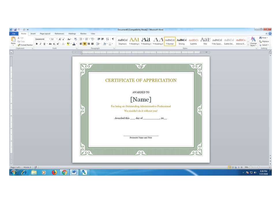 CARA MEMBUAT SERTIFIKAT DI MS WORD 2010 DENGAN CEPAT