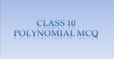 MCQ Questions class 10 math chapter polynomials