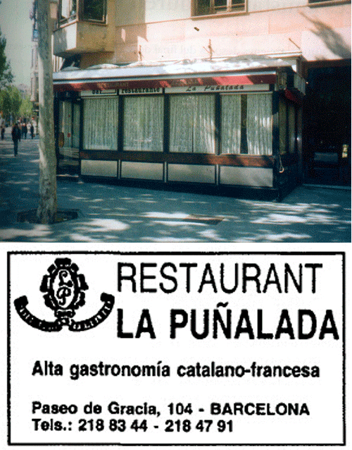 Restaurant, puñalada, barcelona abans, avui sempre...11-11-2015...!!!