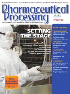 Pharmaceutical Processing 2015-06 - July & August 2015 | ISSN 1049-9156 | TRUE PDF | Mensile | Professionisti | Farmacia | Tecnologia | Ricerca | Distribuzione
Pharmaceutical Processing is the only pharmaceutical publication focused on delivering practical application information with comprehensive updates on trends, techniques, services, and new technologies that are available in the industry. Spanning from development through the commercial manufacturing process, our editorial delivery assists 25,000 industry professionals in their day-to-day job functions, and in-turn, helps their companies bring new drugs to market faster, with greater efficiency and the highest quality.