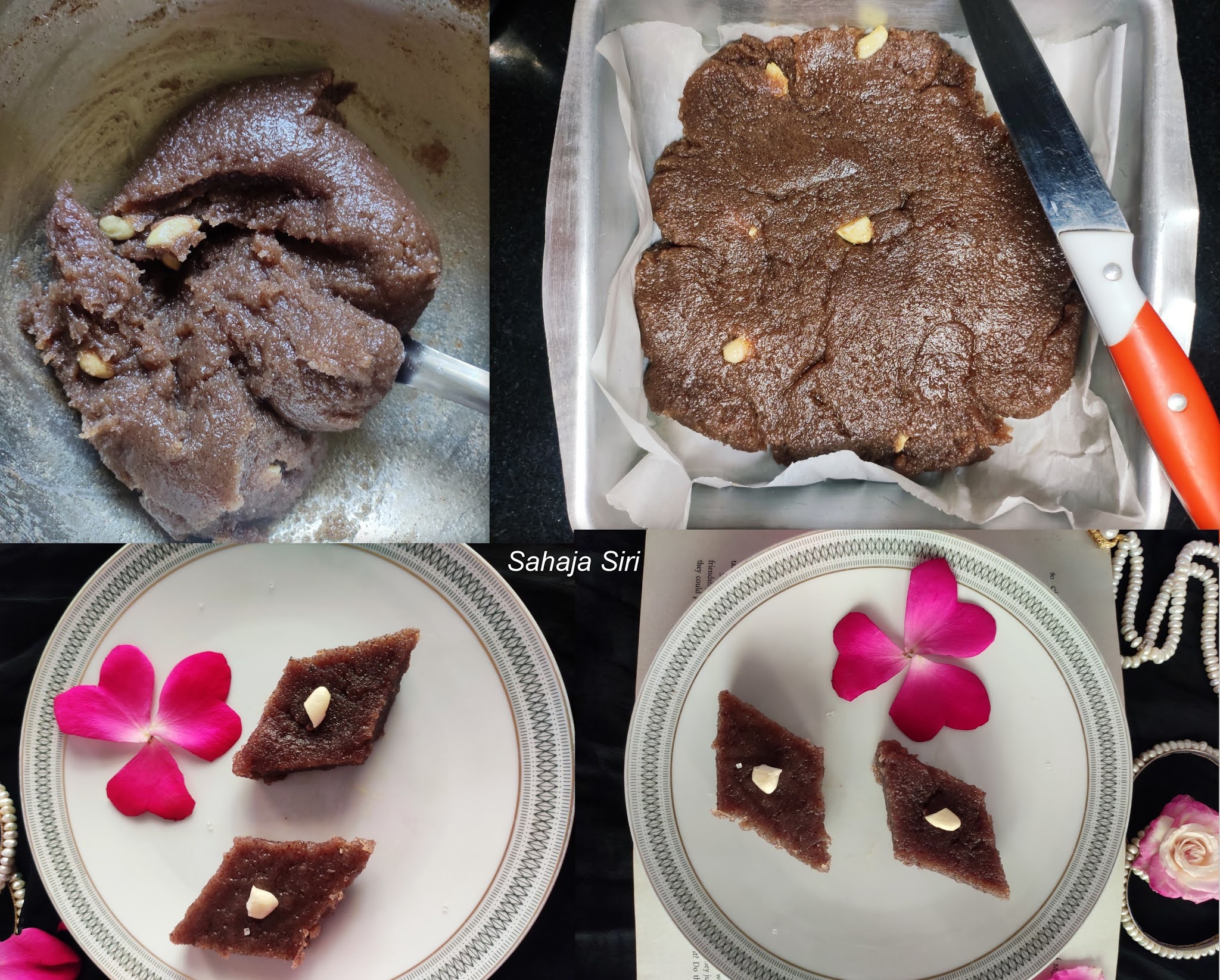Ragi corn flour halwa/ quick ragi corn flour pudding/ Finger millet halwa