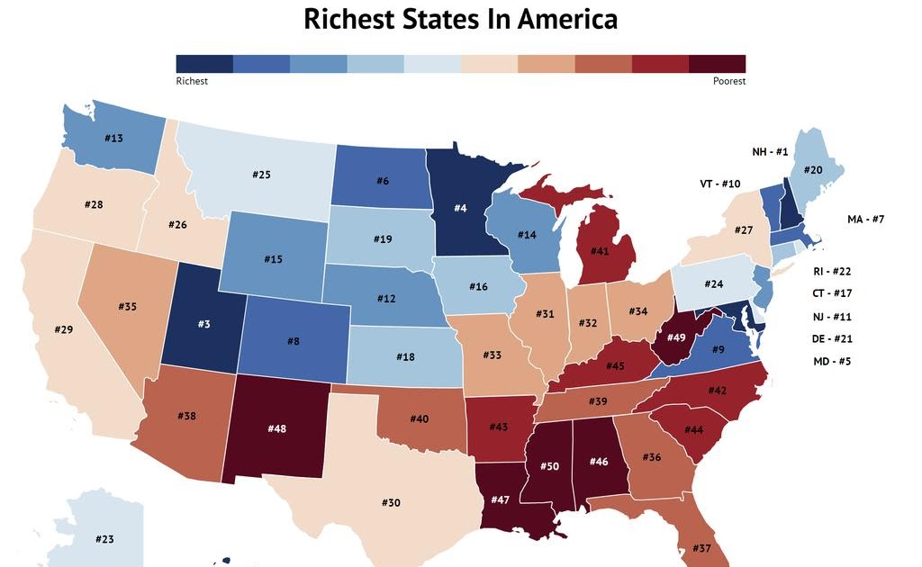 Traditionalist News Richest States In 2021