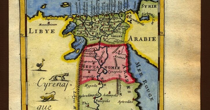 famous pharaohs map of