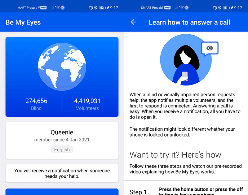 Be My Eyes app for visuallyimpaired people went viral because of a
