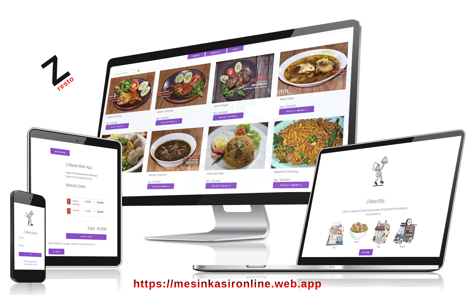 Software restoran,program restoran,aplikasi restoran z-resto pos apps dengan menu penjualan pos bergambar dan harga murah