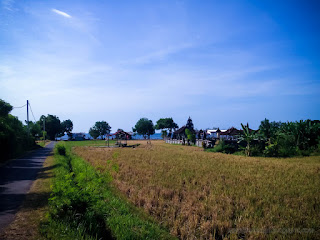 Village Road And Rice Field Area Near The Beach On A Sunny Day At Umeanyar Village North Bali Indonesia