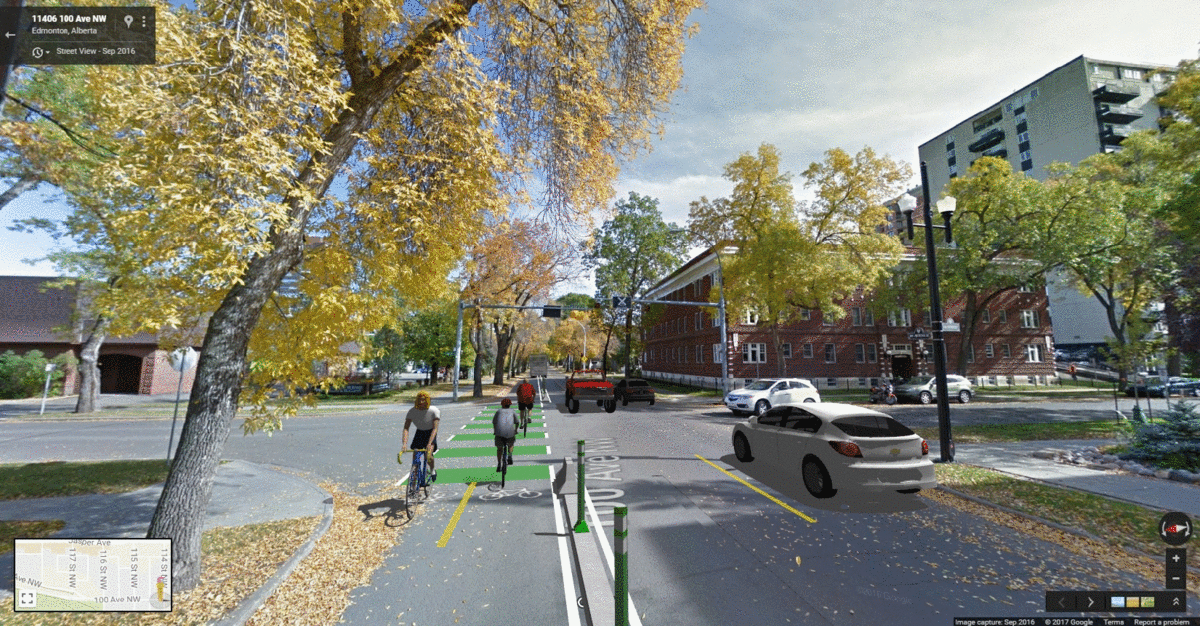 edmonton in three dimensions Edmonton Bikegrid QuickWins 100ave