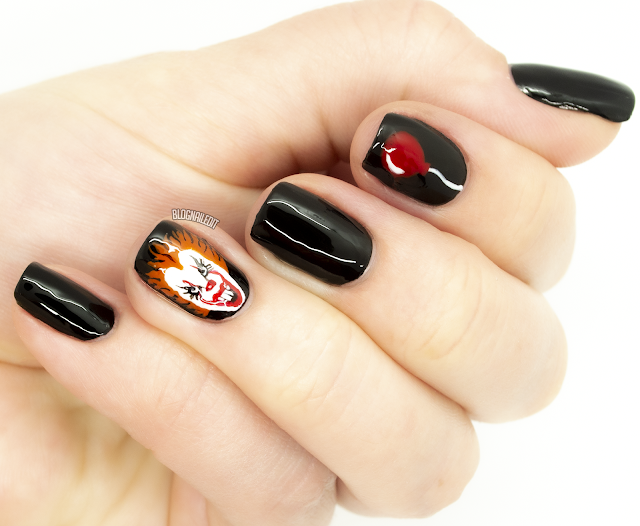 4. Creepy Clown Nail Art - wide 3