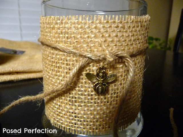 Posed Perfection: Simple Burlap Candle Holder
