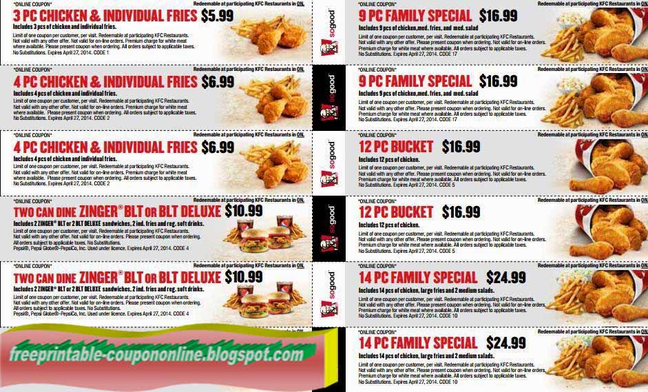 Printable Coupons 2023 Kfc Coupons