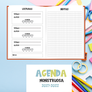 AGENDA ESCOLAR, A5, 2021, 2022, PDF, IMPRIMIR, MOSNTRUOS, HADAS, MARY POPPINS, INDIOS, VAQUEROS, WILD WEST