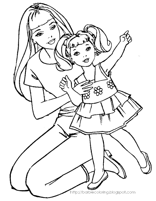 BARBIE COLORING PAGES title=
