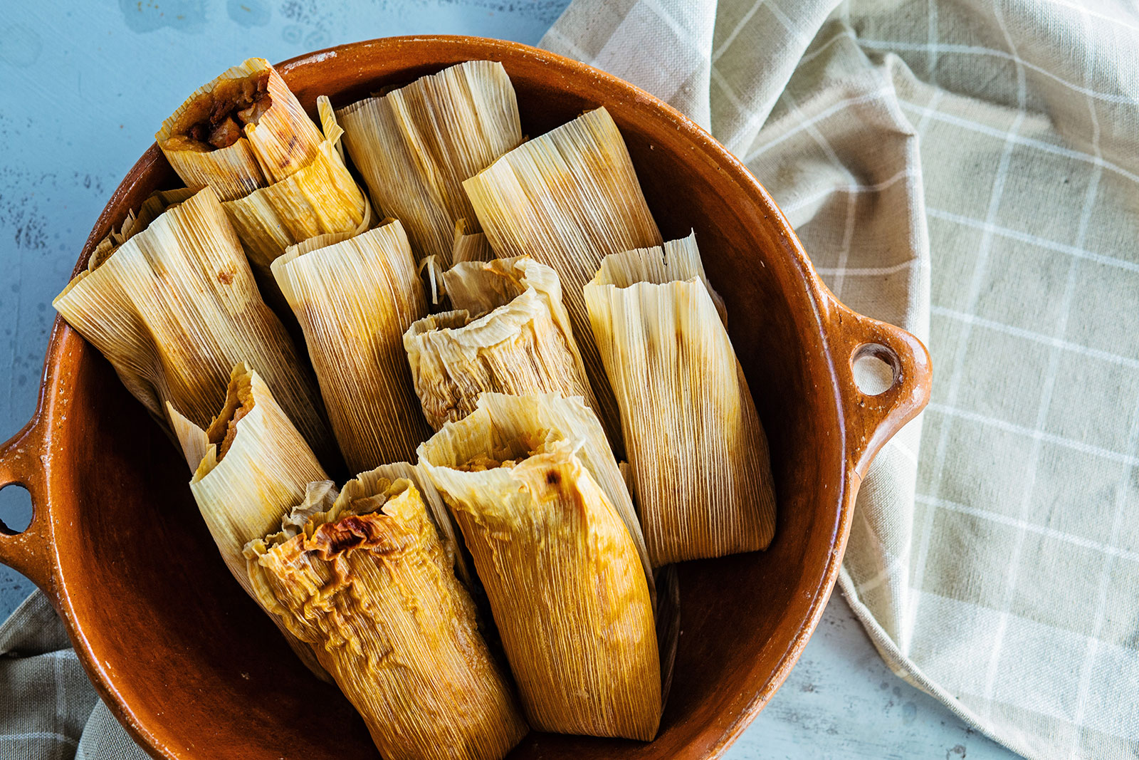 Easy Vegan Soyrizo and Potato Tamales with Adobo