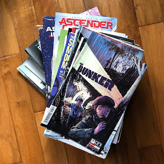 A pile of comic books