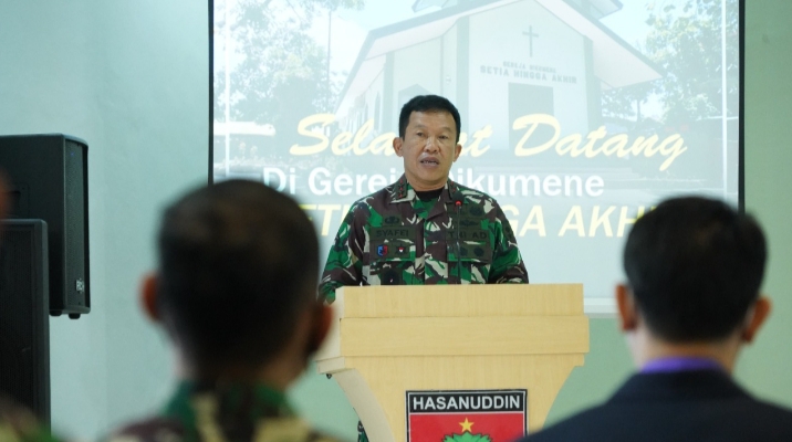 Tingkatkan Spritualitas Prajurit, Pangdam Hasanuddin Resmikan Gereja Okuimene "Setia Hingga Akhir"