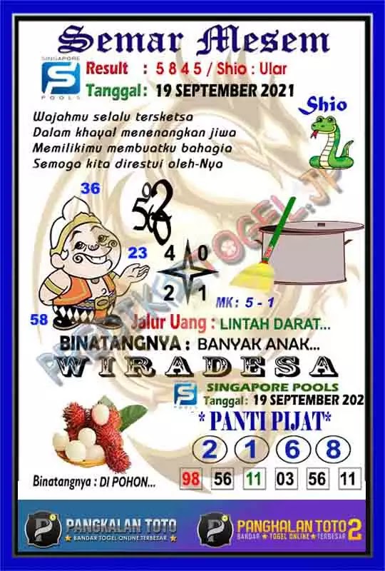 Prediksi Syair Sgp 19 September 2021 Pangkalantoto