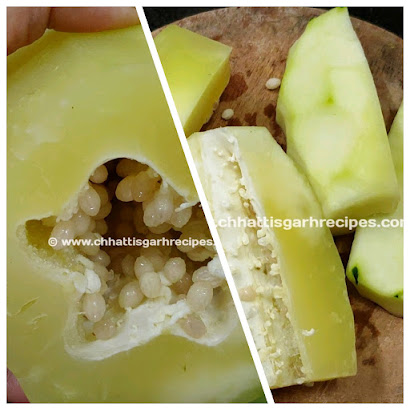 Here is the look of raw papaya from the inside with the seeds
