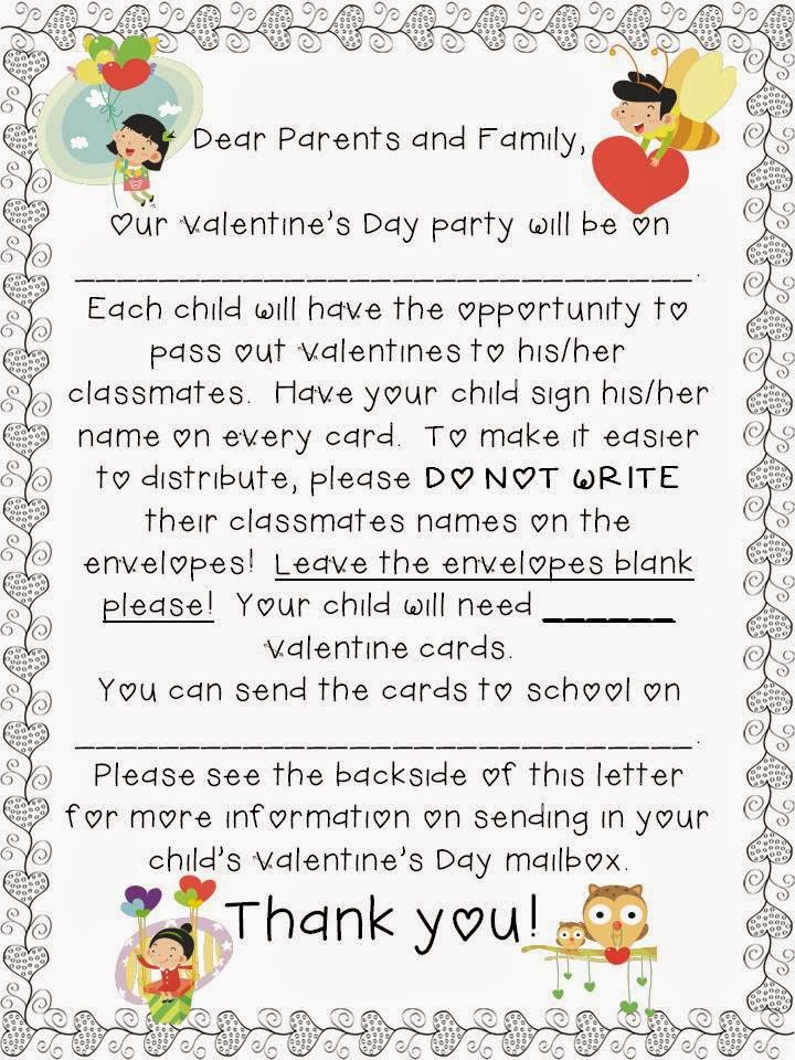 Dining Room Decoration: Valentine Card Exchange Letter