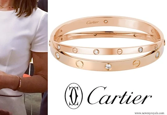 Crown Princess Mary in Cartier Love Diamond Bracelet