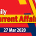 Kerala PSC Daily Malayalam Current Affairs 27 Mar 2020