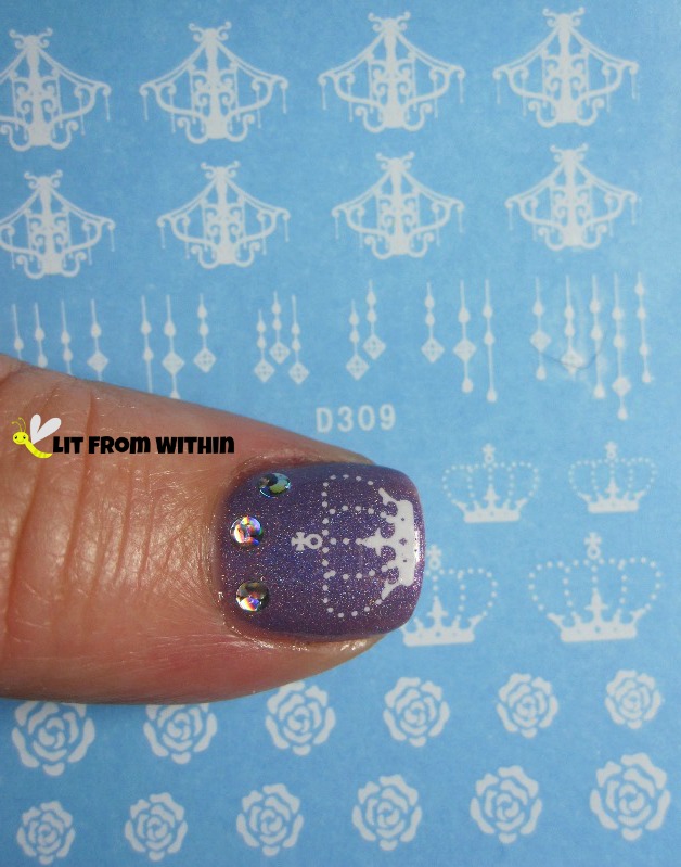 crown water decals that were sent to me from Born Pretty Store
